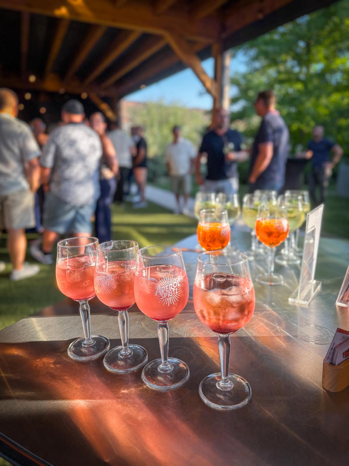 Cocktails préparés pour les invités